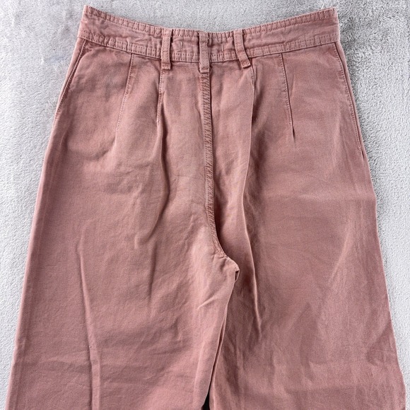We The Free Patti Crop Pants Womens 27 Pink Wide Leg Cotton Casual - Picture 4 of 6